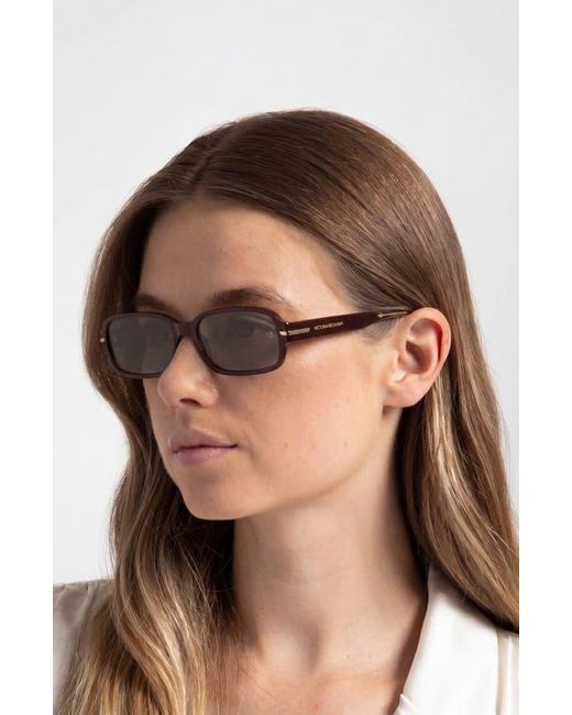 Victoria Beckham Brown 1012 Rectangular Sunglasses