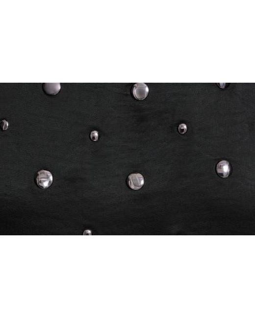 DKNY Black Studded Boxy Top