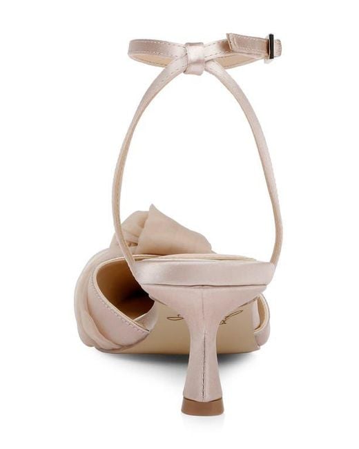 Badgley Mischka Multicolor Favor Ankle Strap Pointed Toe Kitten Heel Pump