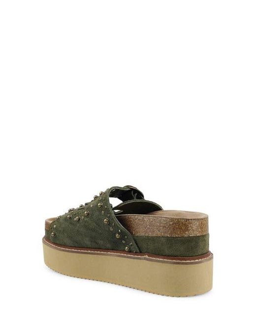Zigi Green Studded Platform Sandal