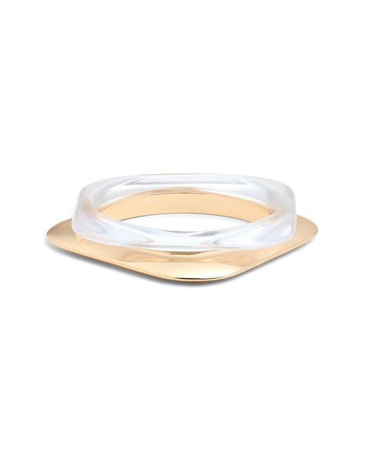 Open Edit White Set Of 2 Resin Bangle Bracelets