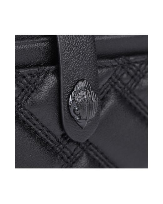 Kurt Geiger Black Kensington Drench Quilted Leather Bifold Wallet for men