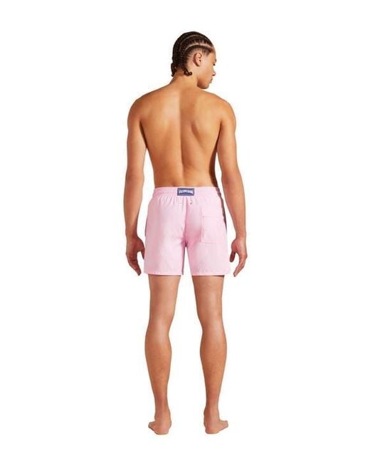 Vilebrequin Pink Solid Recycled Polyamide Swim Shorts for men