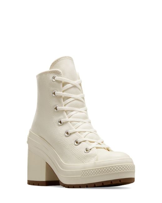 Converse Chuck 70 De Luxe Block Heel Sneaker in White | Lyst
