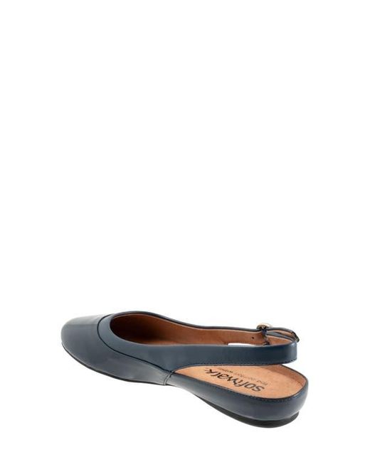 Softwalk® Blue Sheffield Slingback Flat