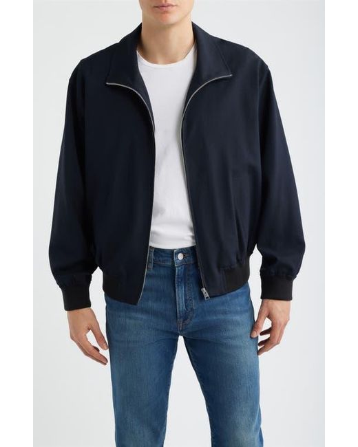 FRAME Blue Wool Zip Jacket for men