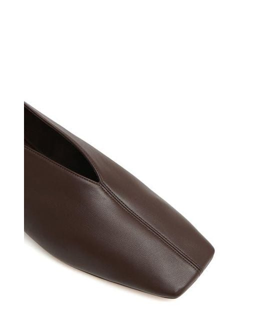 Mansur Gavriel Brown Square Toe Flat