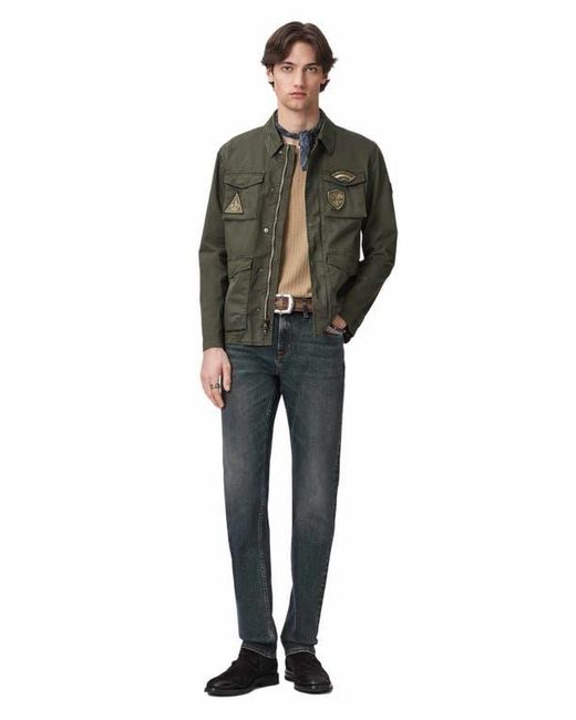 John Varvatos Green Kade Patch Field Jacket for men