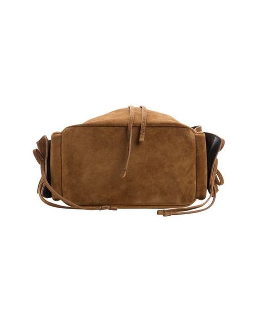 Acne Brown Multipocket Suede Bucket Bag