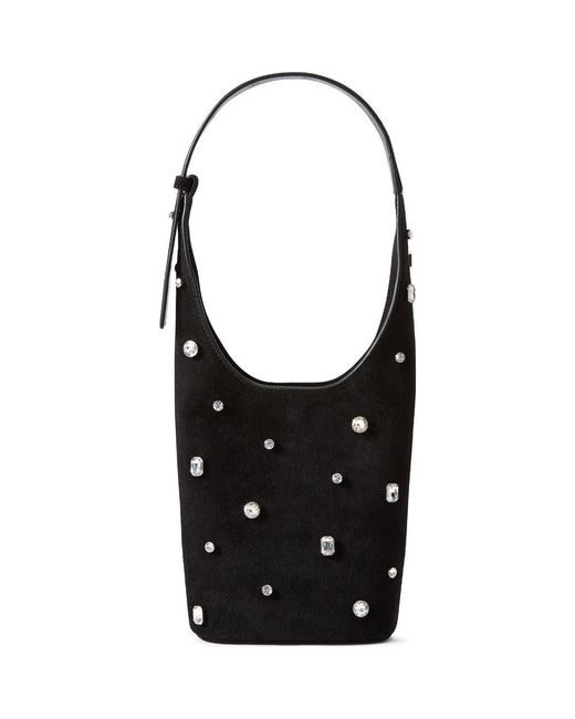 Veronica Beard Black Small Crystal Loop Bag