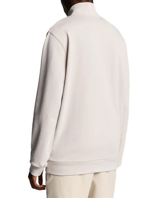 Lyle & Scott Natural Loopback Quarter Zip Sweat for men