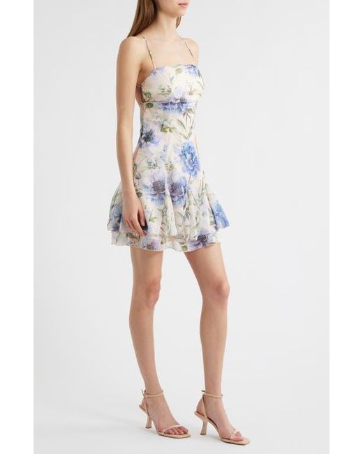 Lulus Blue Bria Sleeveless Chiffon Minidress