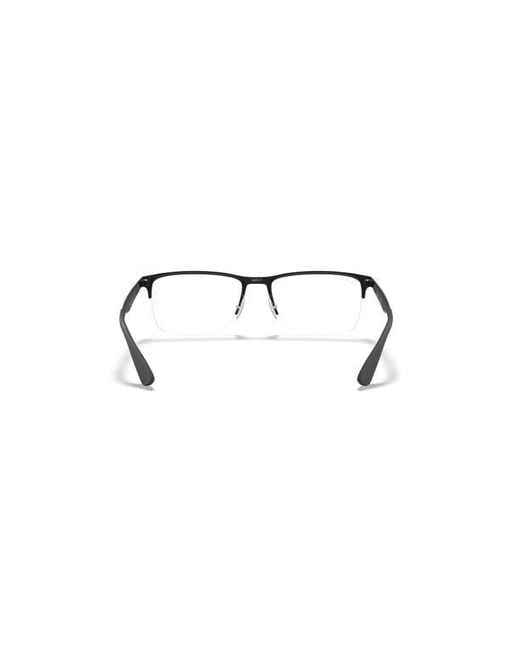 Ray-Ban Black 58Mm Rectangle Optical Glasses