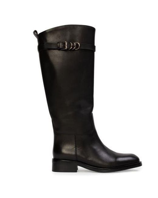 Black Suede Studio Black Ashley Leather Boot