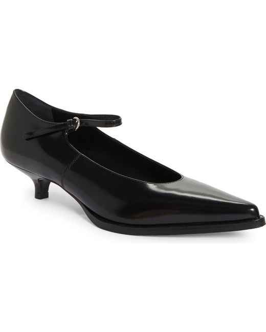 Miu Miu Kitten Heel Mary Jane Pump in Black | Lyst