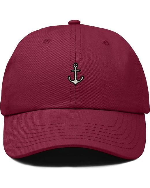 Alix Red Anchor Dad Cap
