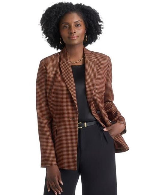 Jessica London Brown Bi-Stretch Shaped Blazer
