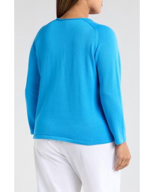 Eileen Fisher Women's Blue V-Neck Sweater
