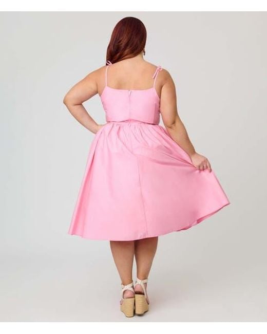 unique vintage pink dress Unique Vintage Pink Floral Button Front Swing Dress