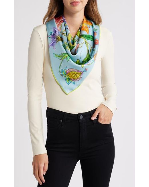 Echo Blue Sunkissed Silk Square Scarf