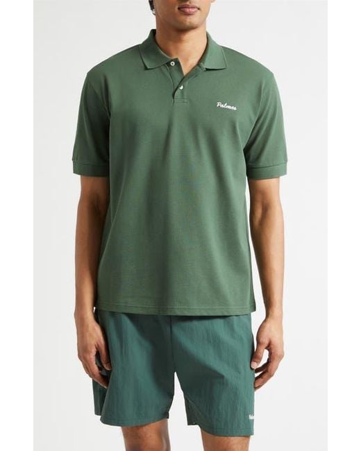 Palmes Green Logo Piqué Polo for men