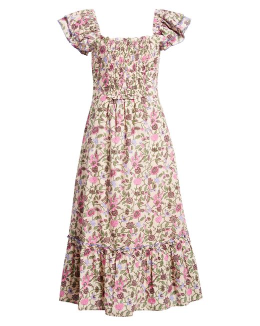 Cleobella Multicolor Anika Floral Organic Cotton Voile Maxi Dress