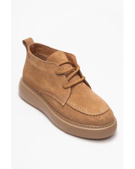 Forever & Always Shoes Brown Lilya Leather Chukka Boot
