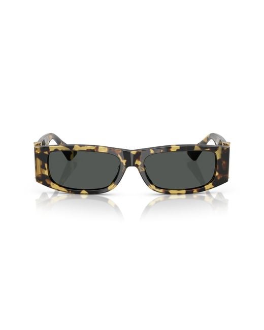Versace Black 55Mm Rectangular Sunglasses for men