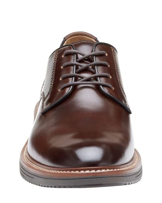 Johnston & Murphy Brown Upton Plain Toe Derby for men