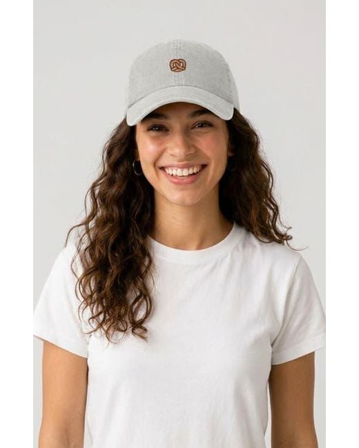 Alix White Pretzel Dad Cap