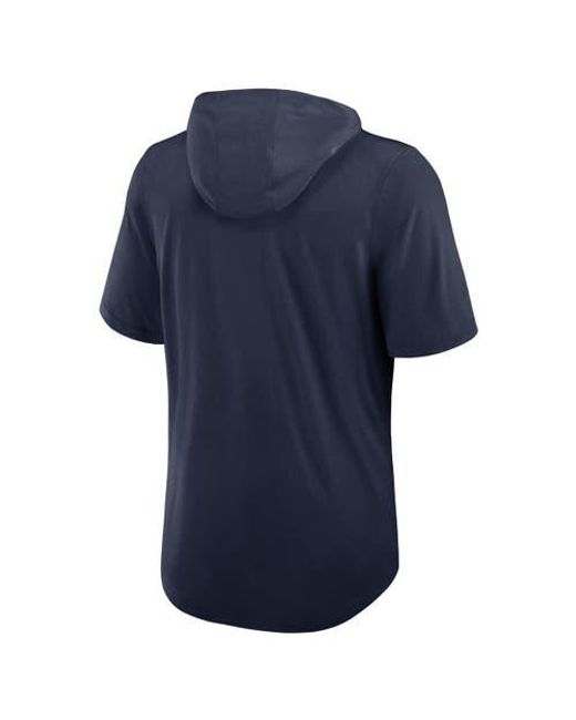 Nike Blue Denver Broncos Lockup Tri-Blend Hoodie T-Shirt for men