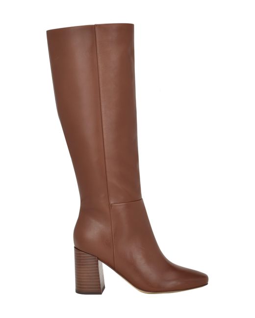 Calvin Klein Arista Knee High Boot in Brown Lyst