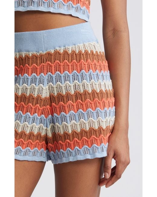 Rip Curl Multicolor Santorini Sun Pointelle Stitch Sweater Shorts