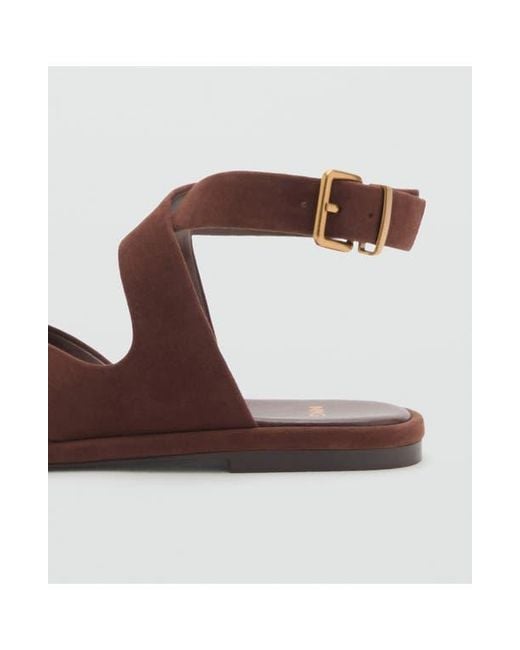 Mango Brown Ankle Strap Sandal