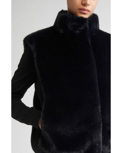 Herno Black Faux Fux Vest