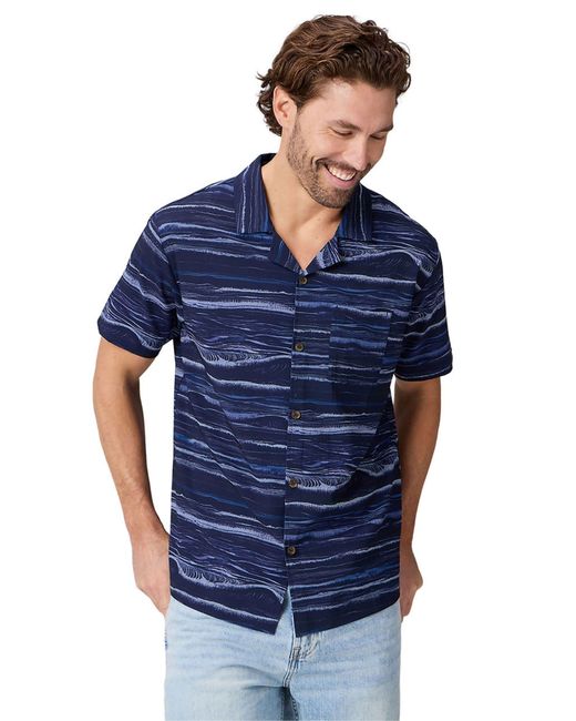 Fabletics Blue The Cabana Button Up for men