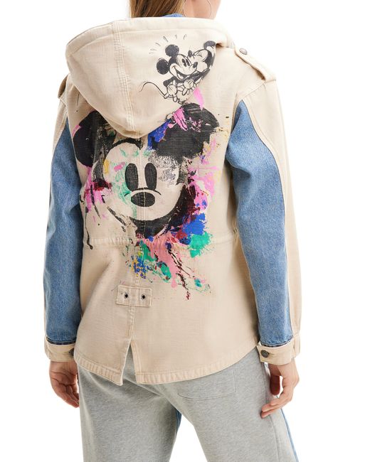 Desigual Blue Mickey Mouse Parka Jacket