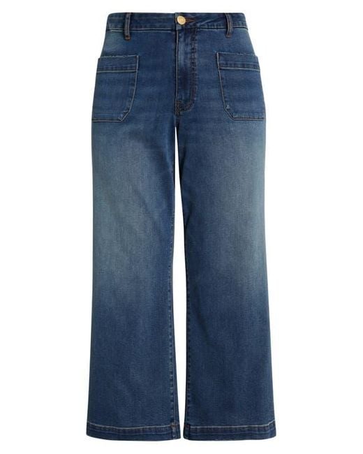 Kut From The Kloth Blue Meg High Waist Ankle Wide Leg Jeans