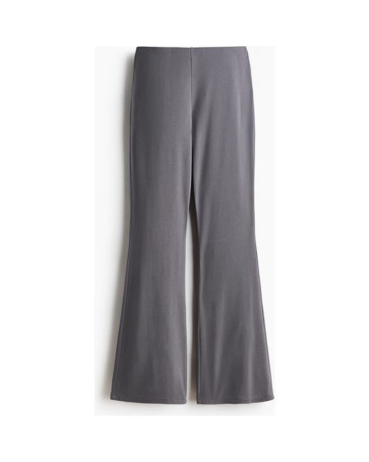 H&M Gray Flared Modal-Blend Pants