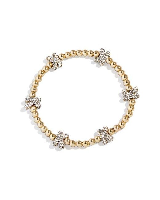 BaubleBar Metallic Pavé Pisa Station Beaded Bracelet