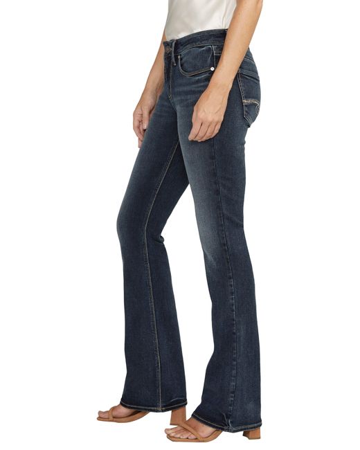 Silver Jeans Co. Blue Suki Curvy Mid Rise Bootcut Jeans