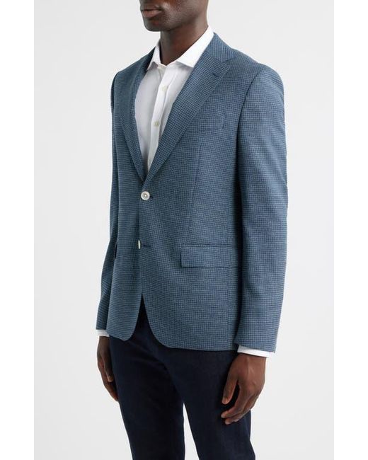 Boss Blue Hutson Slim Fit Micocheck Wool Blend Sport Coat for men