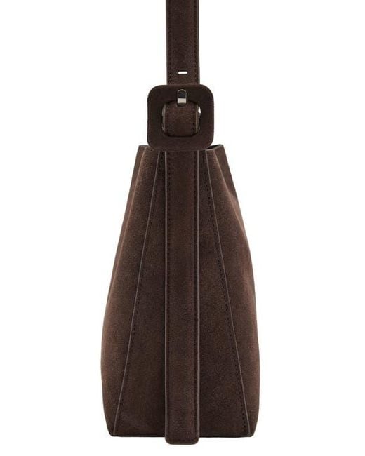 Mango Brown Suede Shopper Bag