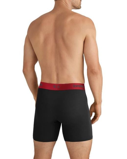 Tommy John Black Second Skin 6-Inch Boxer Briefs for men