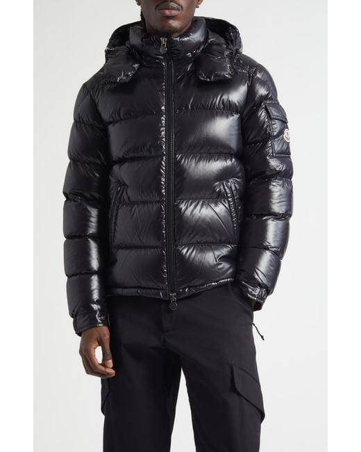 Moncler Black Maya Quilted Down Puffer Jacket for men