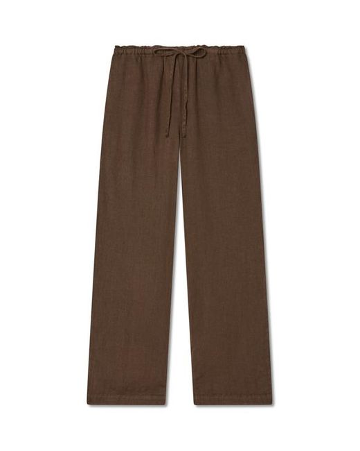 VIR VITA Brown Delphine Linen Pant