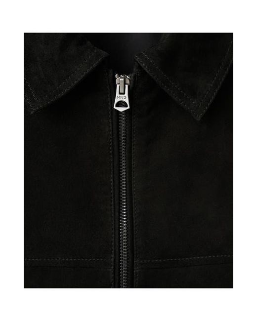 Mango Black Suede Jacket for men