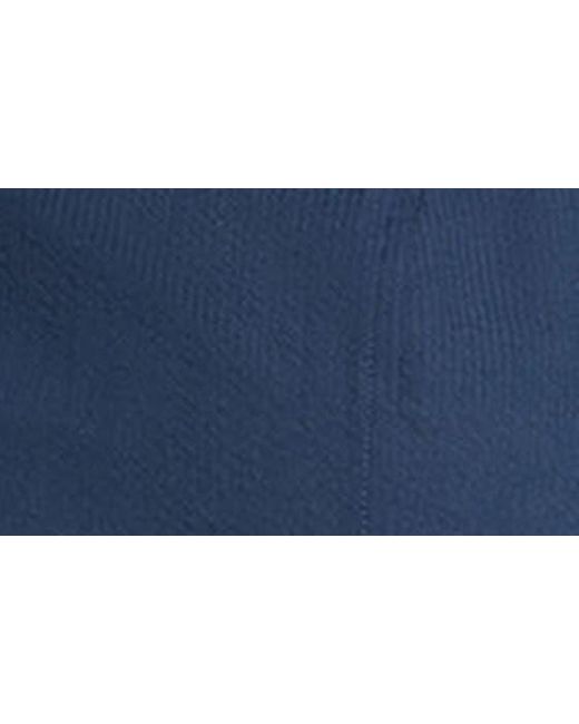 Foxcroft Blue Fiona Belted Seersucker Shirtdress