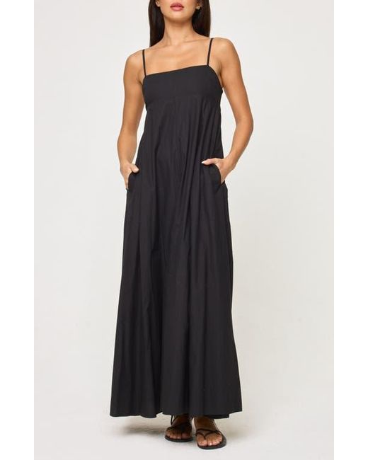 LSPACE Black Raveena Cotton Cover-Up Maxi Dress