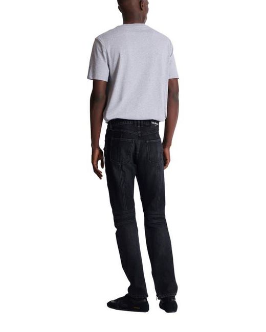 Balmain Blue Biker Jeans for men